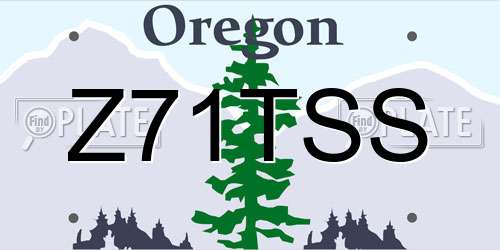 Z71TSS Oregon License Plate