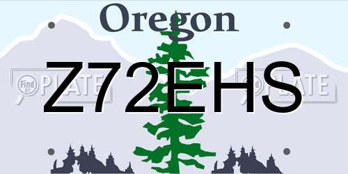 Z72EHS Oregon License Plate