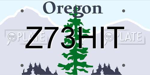 Z73HIT Oregon License Plate