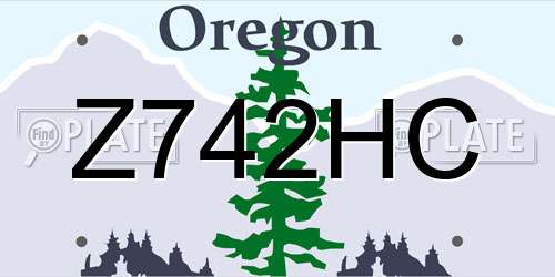 Z742HC Oregon License Plate
