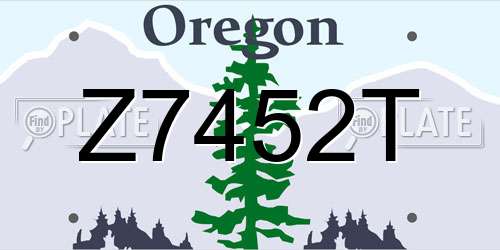 Z7452T Oregon License Plate
