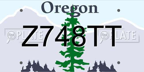 Z748TT Oregon License Plate