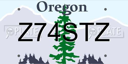Z74STZ Oregon License Plate