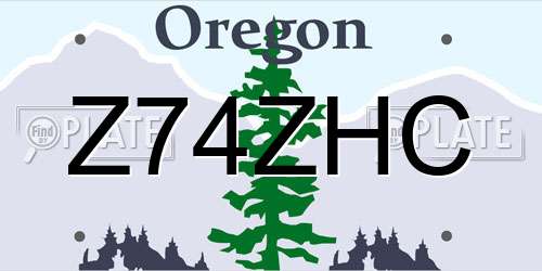 Z74ZHC Oregon License Plate