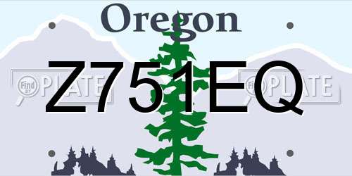 Z751EQ Oregon License Plate