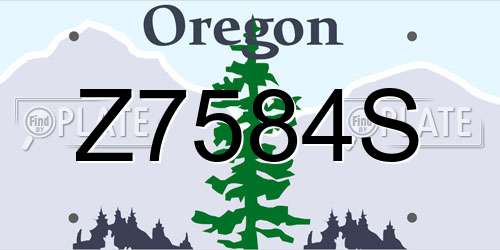 Z7584S Oregon License Plate