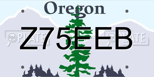Z75EEB Oregon License Plate