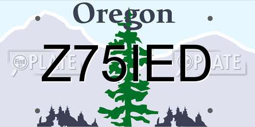 Z75IED Oregon License Plate