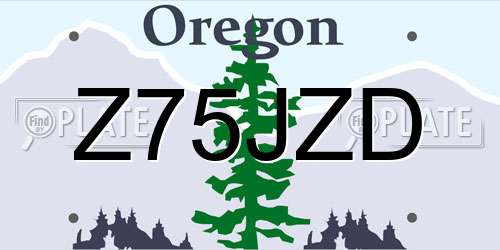 Z75JZD Oregon License Plate