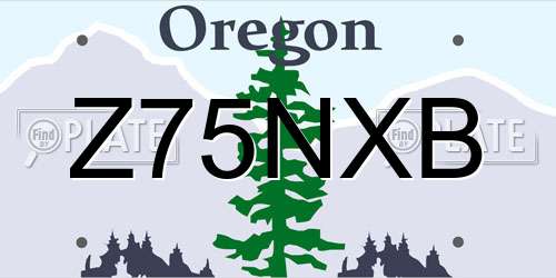 Z75NXB Oregon License Plate