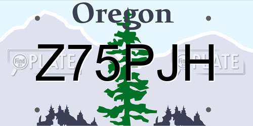 Z75PJH Oregon License Plate