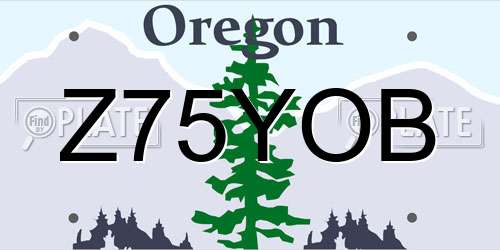 Z75YOB Oregon License Plate