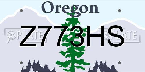 Z773HS Oregon License Plate