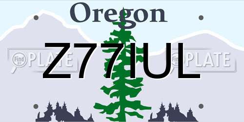 Z77IUL Oregon License Plate