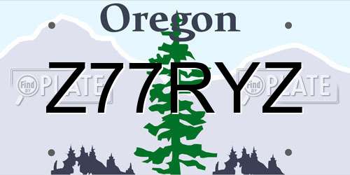 Z77RYZ Oregon License Plate