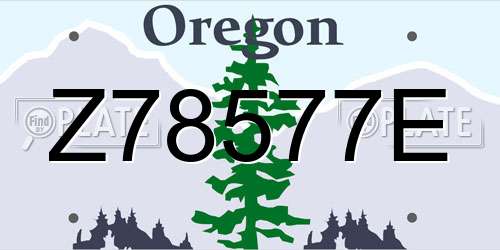 Z78577E Oregon License Plate