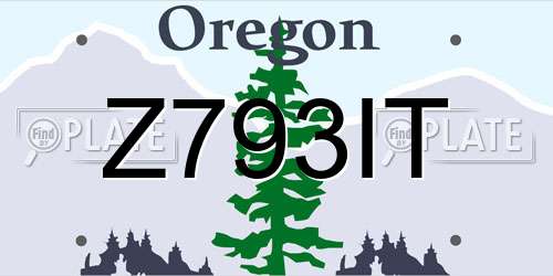 Z793IT Oregon License Plate