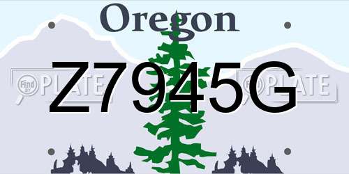 Z7945G Oregon License Plate
