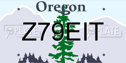 Z79EIT Oregon License Plate