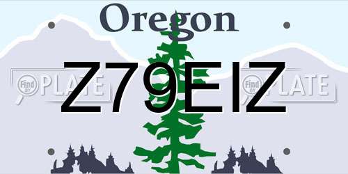 Z79EIZ Oregon License Plate