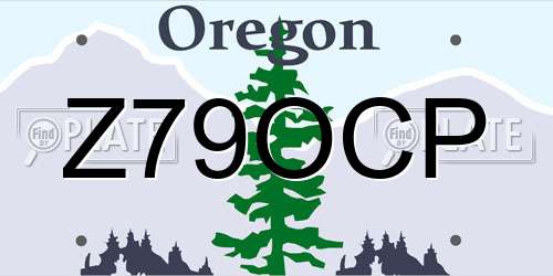 Z79OCP Oregon License Plate