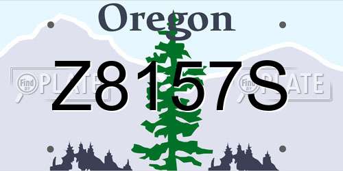 Z8157S Oregon License Plate