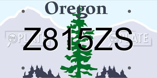 Z815ZS Oregon License Plate
