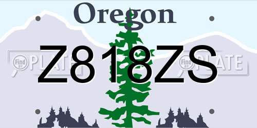 Z818ZS Oregon License Plate