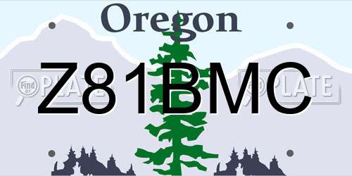 Z81BMC Oregon License Plate