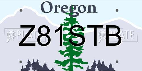 Z81STB Oregon License Plate