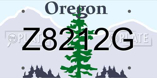 Z8212G Oregon License Plate