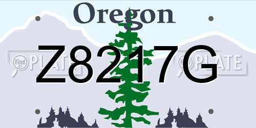 Z8217G Oregon License Plate