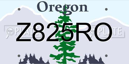 Z825RO Oregon License Plate