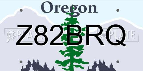 Z82BRQ Oregon License Plate