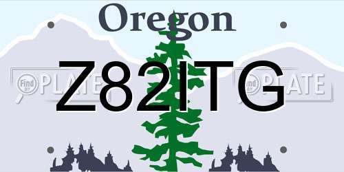 Z82ITG Oregon License Plate