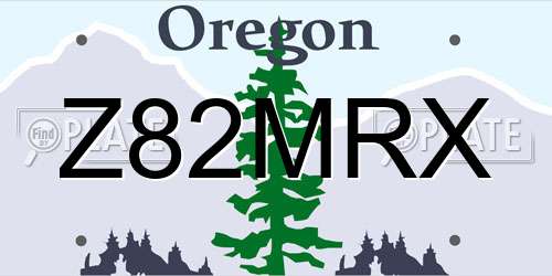 Z82MRX Oregon License Plate