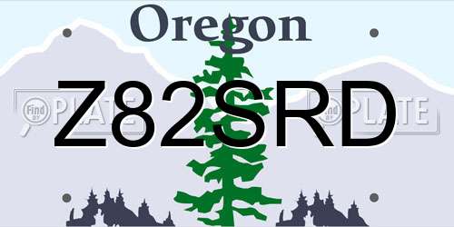 Z82SRD Oregon License Plate