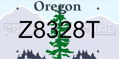 Z8328T Oregon License Plate