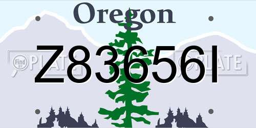 Z83656I Oregon License Plate
