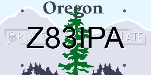 Z83IPA Oregon License Plate