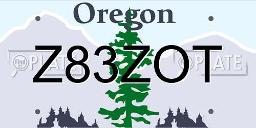 Z83ZOT Oregon License Plate