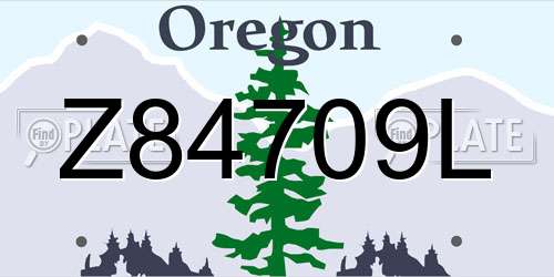 Z84709L Oregon License Plate