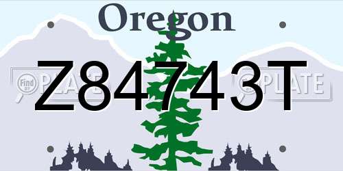 Z84743T Oregon License Plate