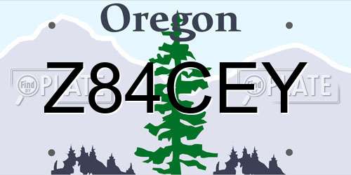 Z84CEY Oregon License Plate