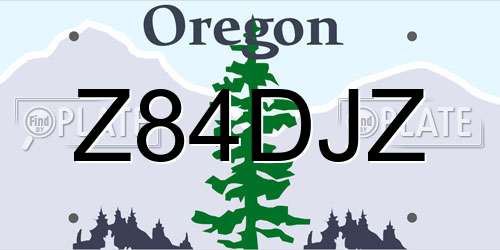 Z84DJZ Oregon License Plate