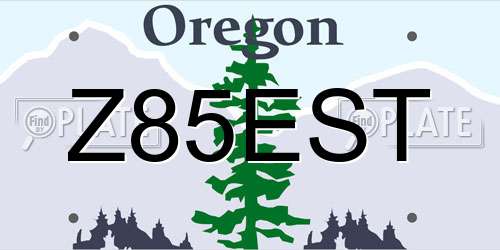 Z85EST Oregon License Plate