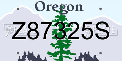 Z87325S Oregon License Plate