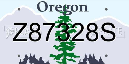 Z87328S Oregon License Plate