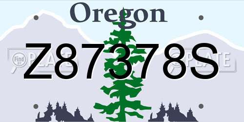 Z87378S Oregon License Plate