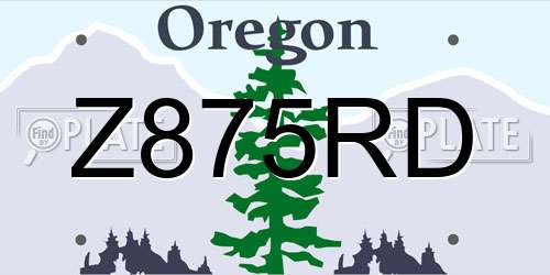 Z875RD Oregon License Plate